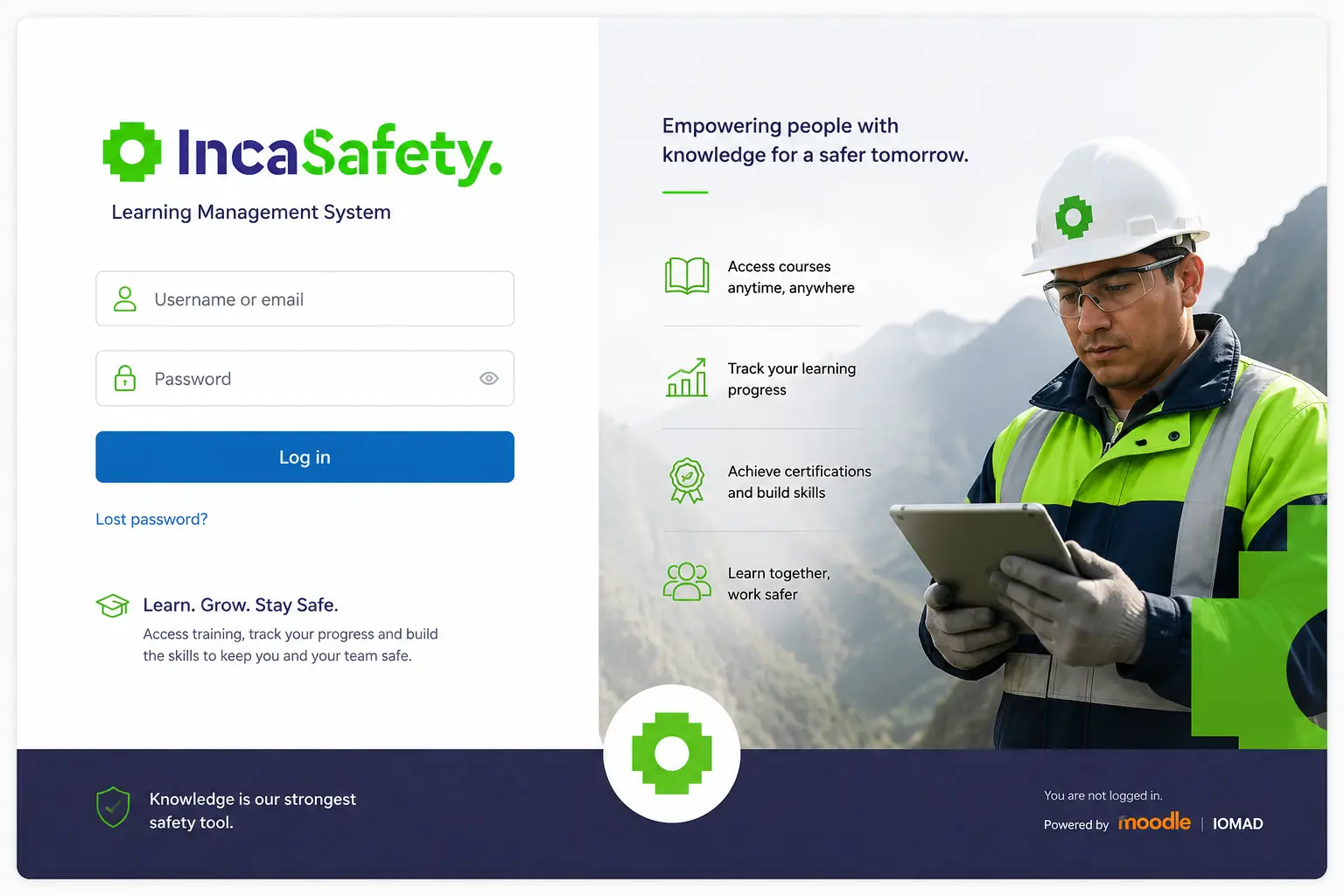 Workplace health and safety learning management system for online training and compliance